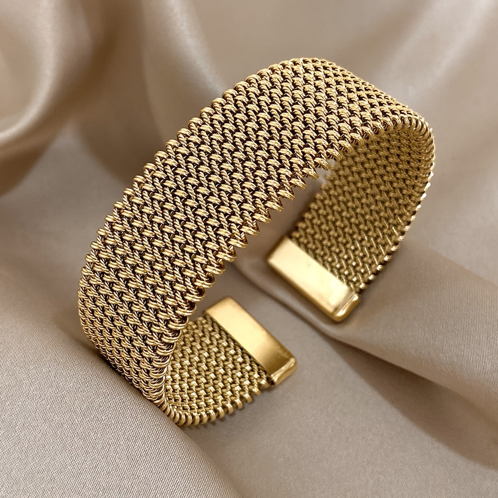 Ysaline™ | Bracelet en Acier Inoxydable Plaqué Or 18k