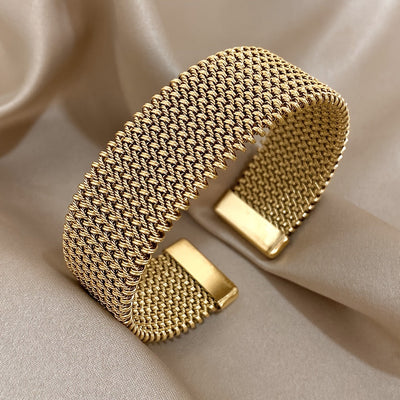 Ysaline™ | Bracelet en Acier Inoxydable Plaqué Or 18k