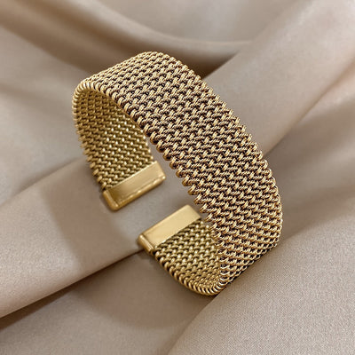 Ysaline™ | Bracelet en Acier Inoxydable Plaqué Or 18k