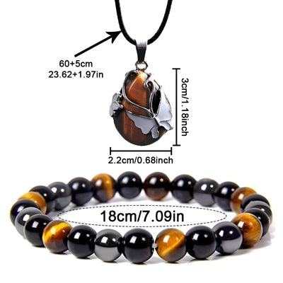 Isa™ | Ensemble Bracelet et Collier de Protection