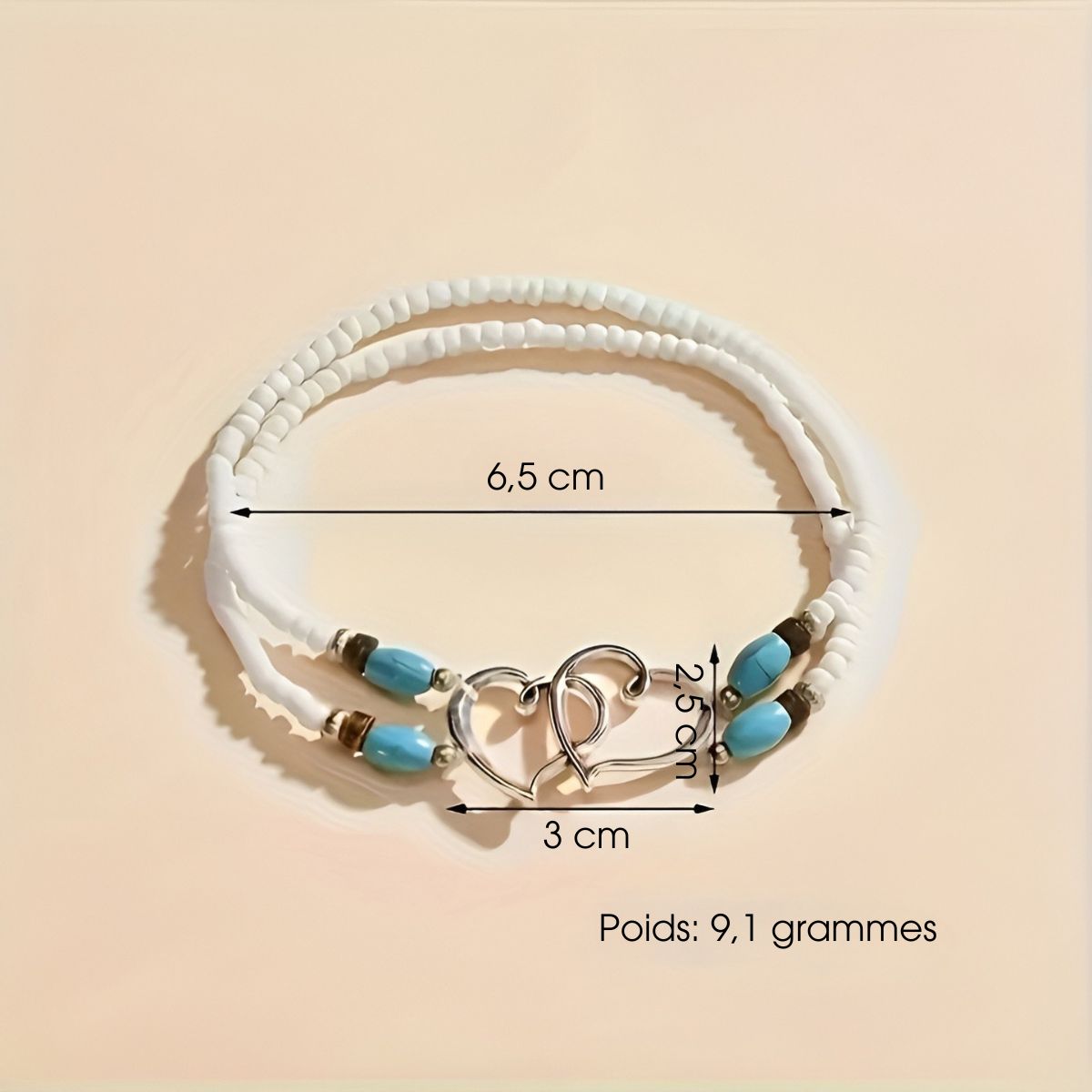 Océana™ | Bracelet de Cheville Bohème avec Perles de Rocaille | Lot de 3 Pièces