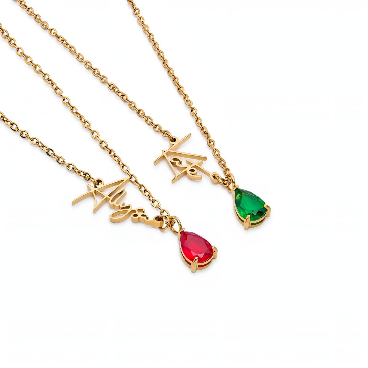 Céleste™ | Collier Prénom & Pierre de Naissance