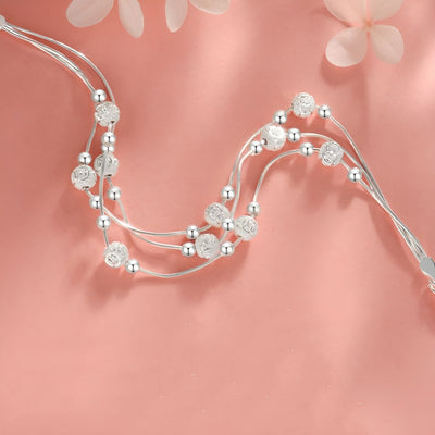 Clémence-Rose™ | Bracelet Porte-Bonheur en Argent