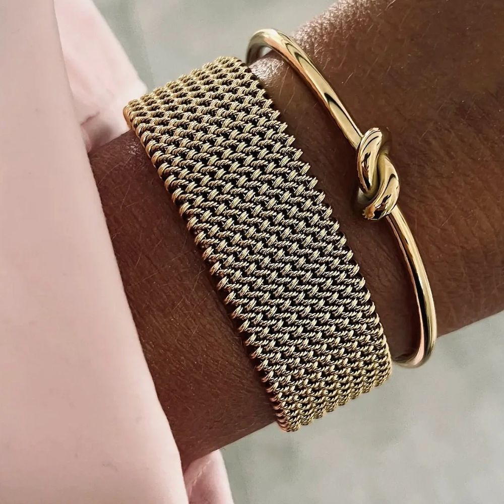 Ysaline™ | Bracelet en Acier Inoxydable Plaqué Or 18k