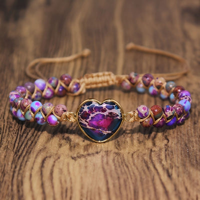 Zénaïde™ | Bracelet Ajustable Boho-Chic pour le Chakra du Cœur