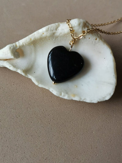 Zélie™ | Collier Coeur Onyx Noir