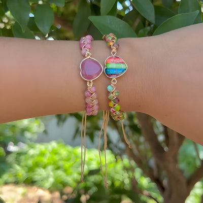 Zénaïde™ | Bracelet Ajustable Boho-Chic pour le Chakra du Cœur