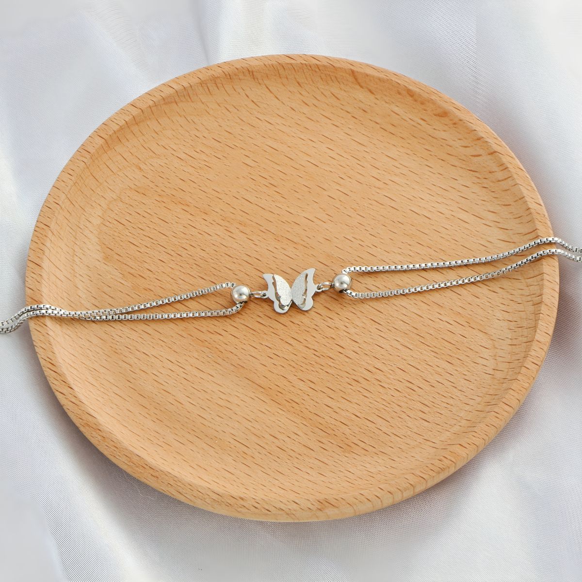 Sybille™ | Bracelet de Cheville Papillon Givré