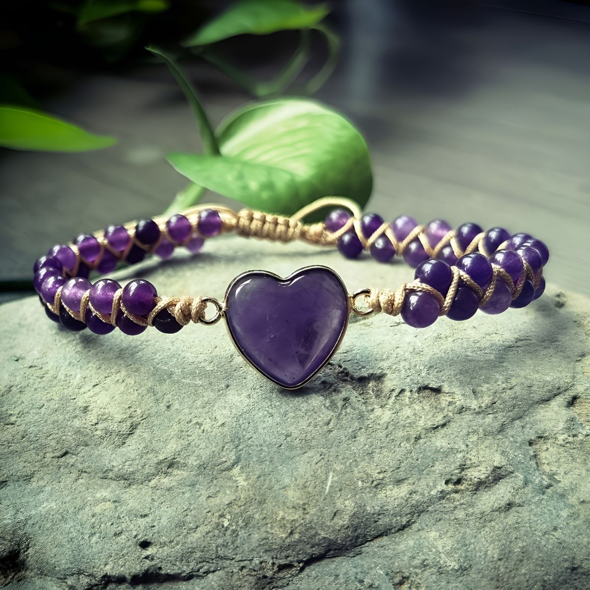 Zénaïde™ | Bracelet Ajustable Boho-Chic pour le Chakra du Cœur