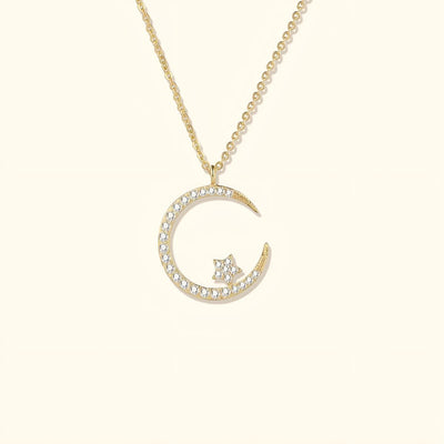 Lunéria™ | Collier Lune et Étoiles