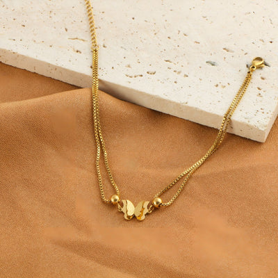 Sybille™ | Bracelet de Cheville Papillon Givré