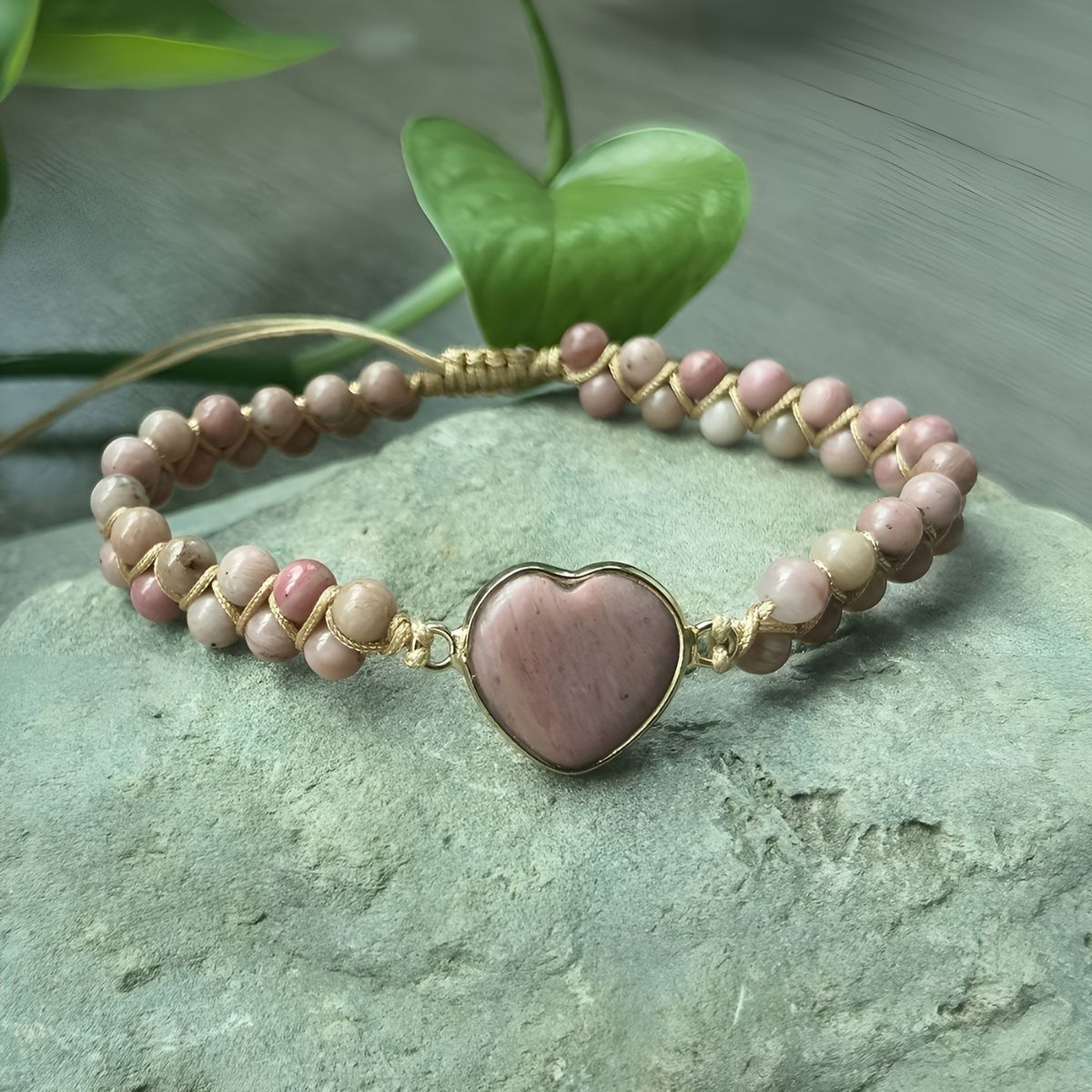 Zénaïde™ | Bracelet Ajustable Boho-Chic pour le Chakra du Cœur