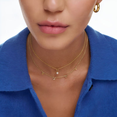 Aurélya™ | Collier avec Initiales Personnalisées