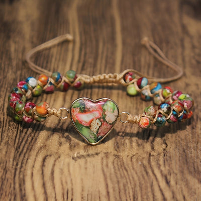 Zénaïde™ | Bracelet Ajustable Boho-Chic pour le Chakra du Cœur