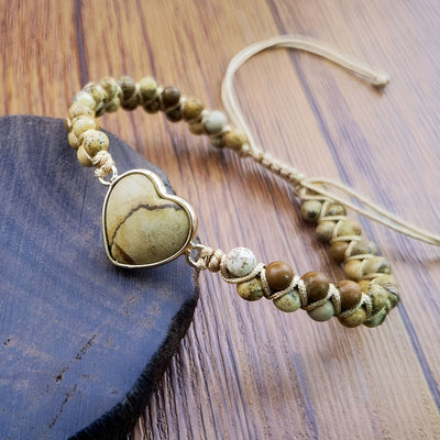 Zénaïde™ | Bracelet Ajustable Boho-Chic pour le Chakra du Cœur