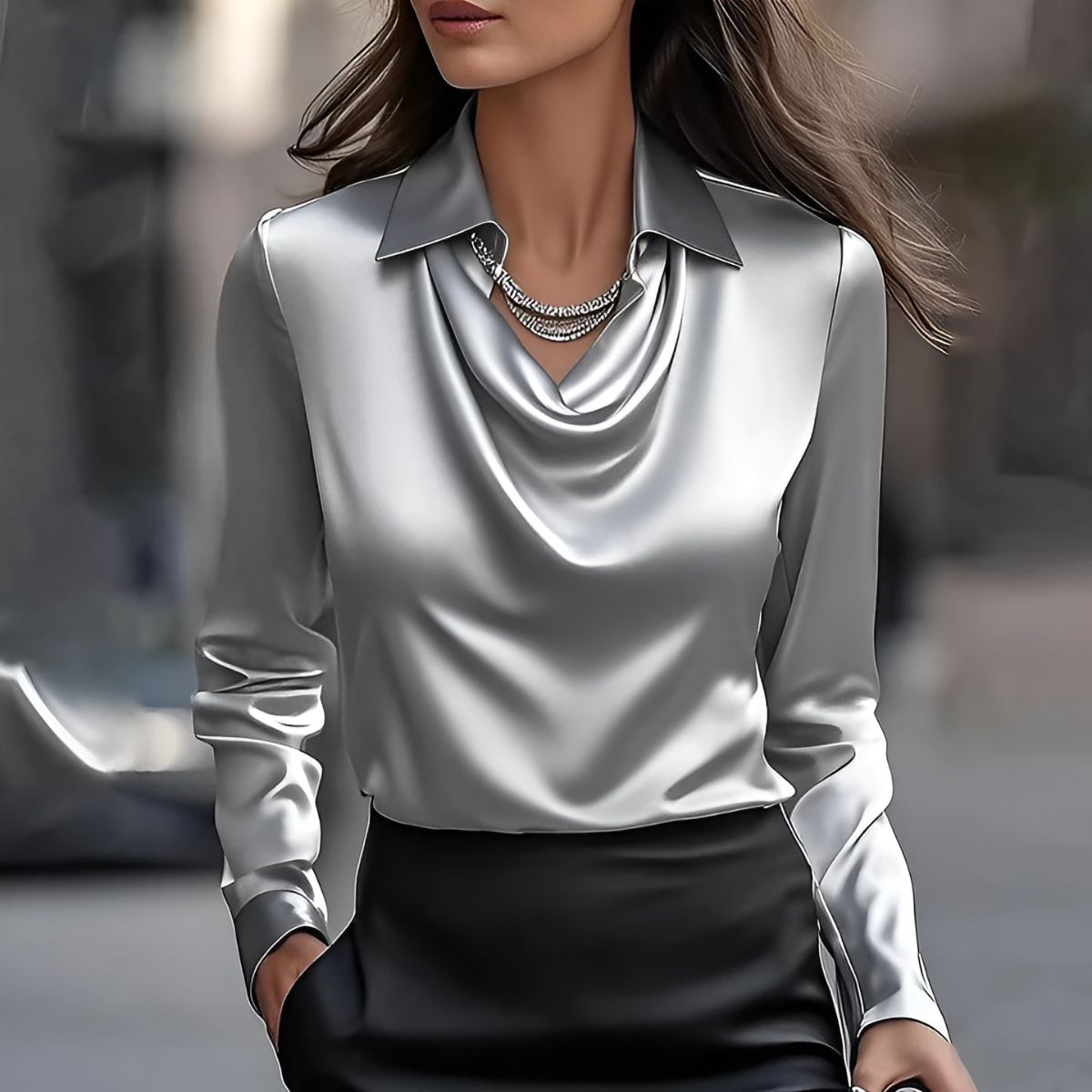 Mahaut™ | Blouse Élégante en Satin