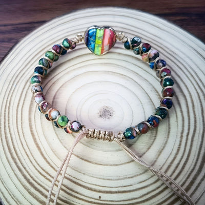 Zénaïde™ | Bracelet Ajustable Boho-Chic pour le Chakra du Cœur