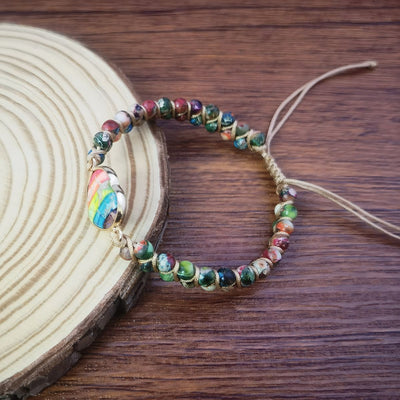 Zénaïde™ | Bracelet Ajustable Boho-Chic pour le Chakra du Cœur