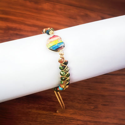 Zénaïde™ | Bracelet Ajustable Boho-Chic pour le Chakra du Cœur