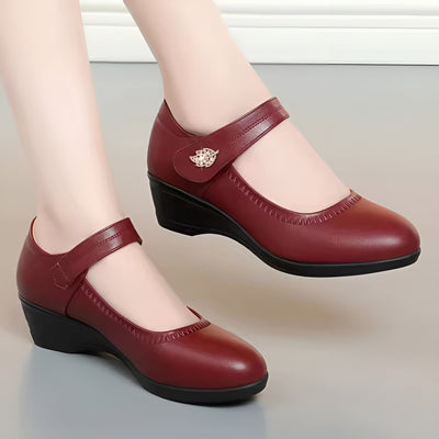 Élina-Rose™ | Chaussures Souples en Cuir PU
